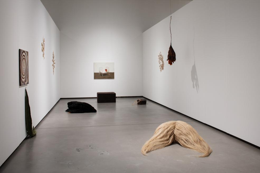 Paula Zvane&#039;s works at the Purvītis Prize 2025 exhibition.