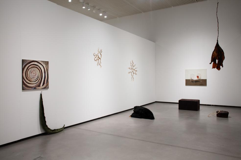 Paula Zvane&#039;s works at the Purvītis Prize 2025 exhibition.