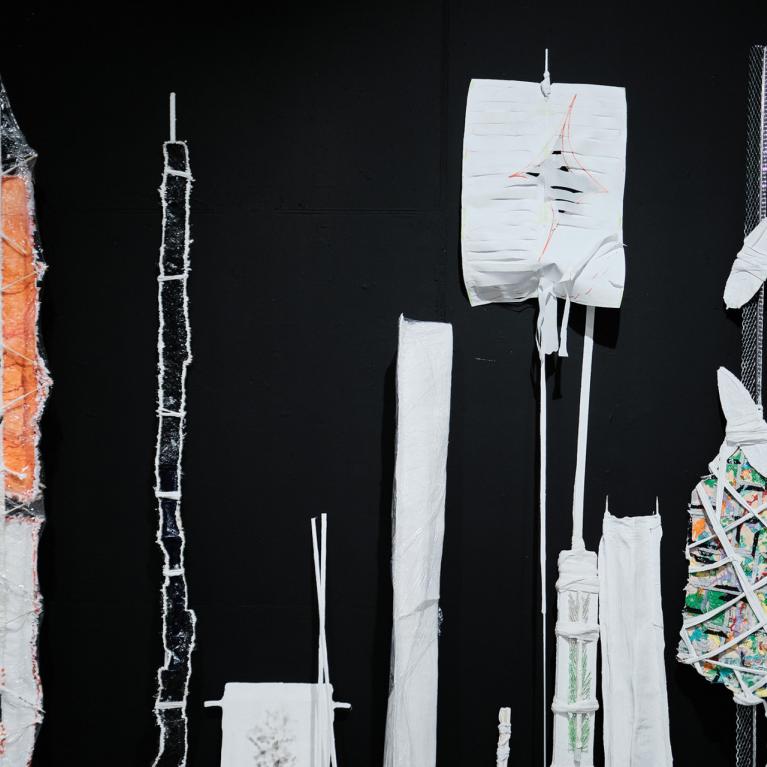Paula Zvane. Skats no personālizstādes &ldquo;Neredzams&rdquo; galerijā &ldquo;LOOK!&rdquo; (02.&ndash;24.02.2024.). Foto: Emīls Lacums
