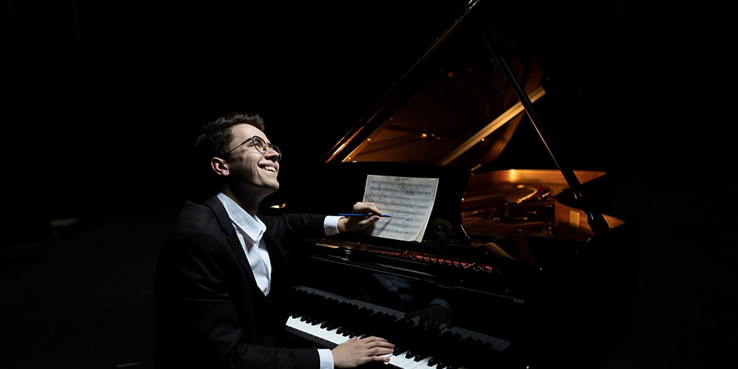Pianist Matīss Žilinskis. From the pianist private archive