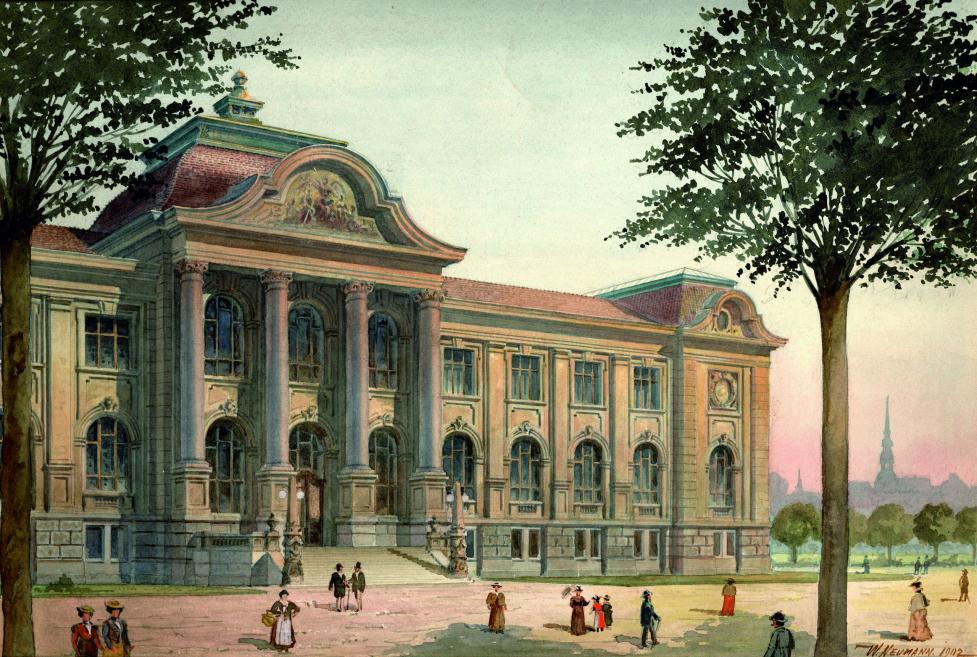 Wilhelm Neumann. Facade sketch of the Riga City Art Museum. 1902. Watercolor on paper. LNMA collection.&nbsp;