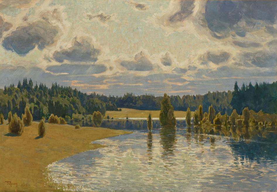 Gerhard von Rosen. Spring Landscape. 1905. Oil on canvas. LNMA collection. Photo: Normunds Brasliņ&scaron;&nbsp;