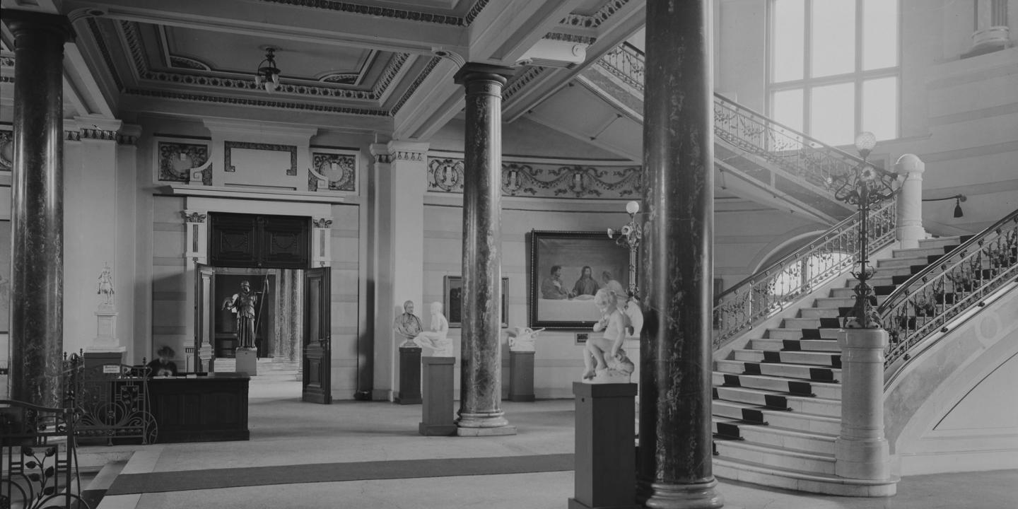 Vestibule of the Riga City Art Museum. Ca. 1910&ndash;1915. Unknown photographer. LNMA collection.&nbsp;