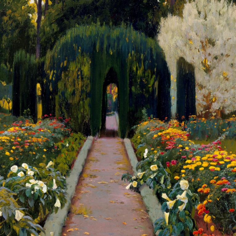 Santjago Rusinjols (Santiago Rusi&ntilde;ol, 1861&ndash;1931). Aranjuesas dārzs. Rotonda II. 1907. Audekls, eļļa. Museo Nacional Centro de Arte Reina Sof&iacute;a kolekcija, Madride. Publicitātes foto