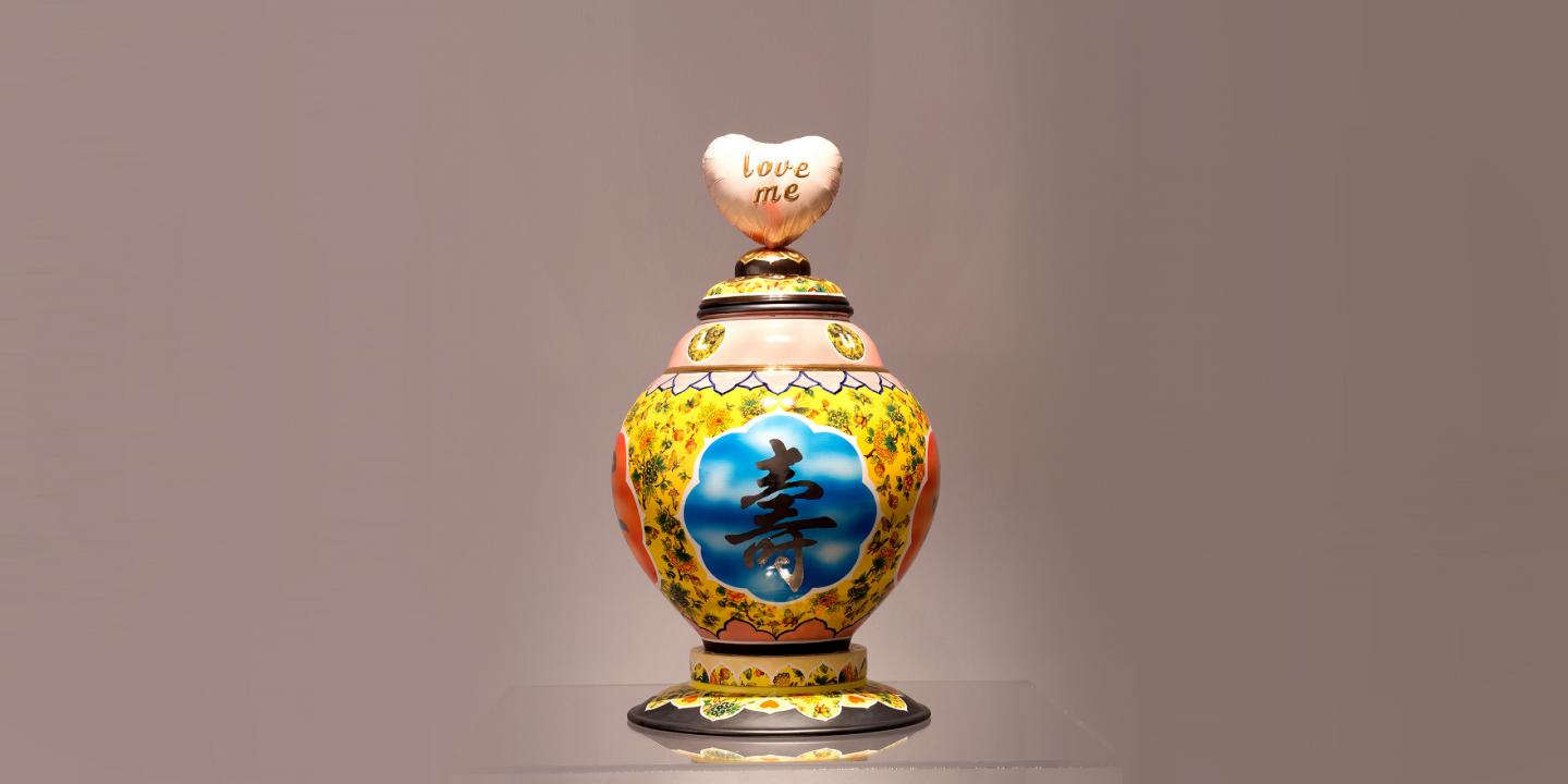 Colorful porcelain vase.