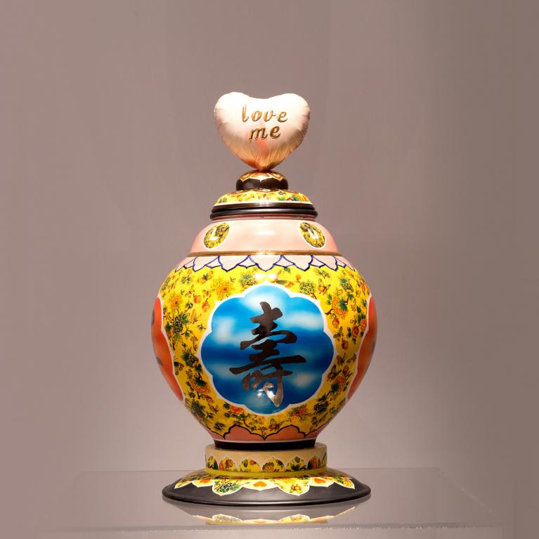 Colorful porcelain vase.