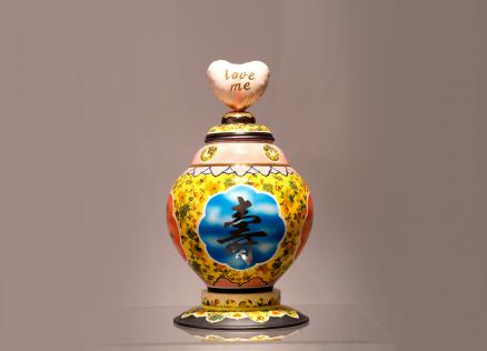 Colorful porcelain vase.