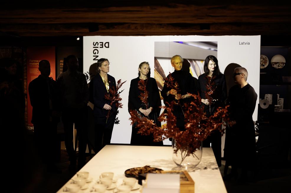 Pop-up izstāžu cikla &ldquo;Dizaina procesi tuvplānā&rdquo; atklā&scaron;ana Dekoratīvās mākslas un dizaina muzejā. 2024. Foto: Baiba Tarziera