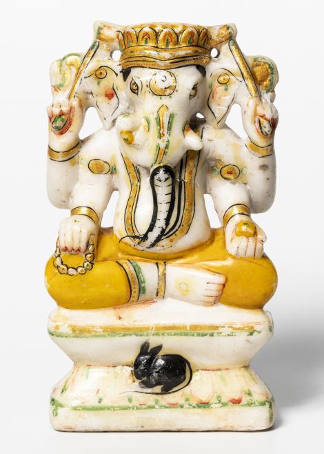 Ganesha. North India, late 19th c. Alabaster, paint. Collection of the Latvian National Museum of Art, Riga. Publicity photo