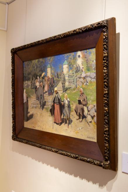 Skats no Jaņa Rozentāla 160 gadu jubilejas izstādes J. Rozentāla Saldus vēstures un mākslas muzejā. 2026. Foto: Diāna Krūmiņa