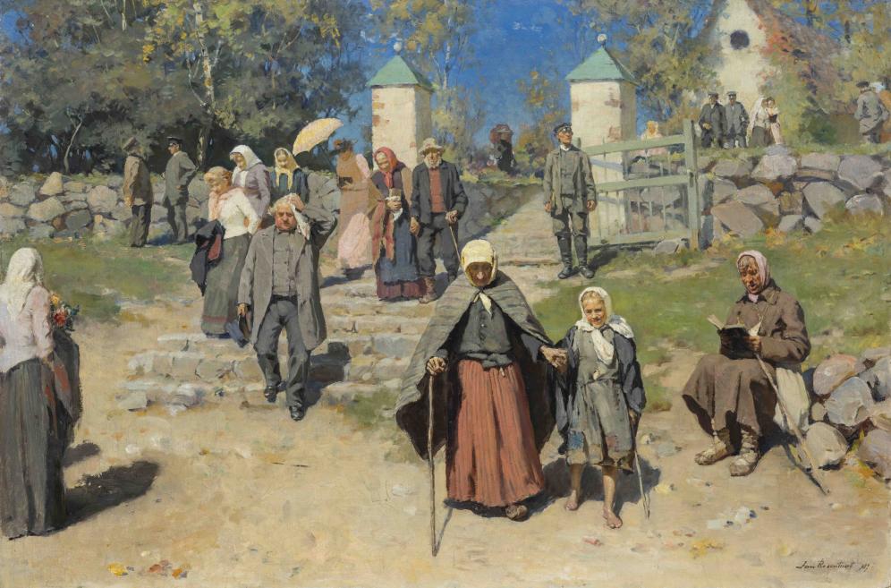 &nbsp;&nbsp;&nbsp;&nbsp;&nbsp;&nbsp;&nbsp;&nbsp;&nbsp;&nbsp;&nbsp; Janis Rozentāls (1866&ndash;1916). No kapsētas. 1895. Audekls, eļļa. LNMM kolekcija. Foto: Normunds Brasliņ&scaron;