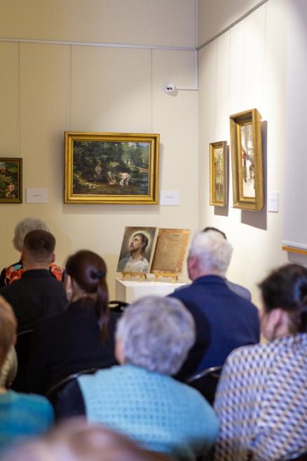 Jaņa Rozentāla 160 gadu jubilejas izstādes zinātniskie lasījumi J. Rozentāla Saldus vēstures un mākslas muzejā. 18.03.2026. Foto: Diāna Krūmiņa