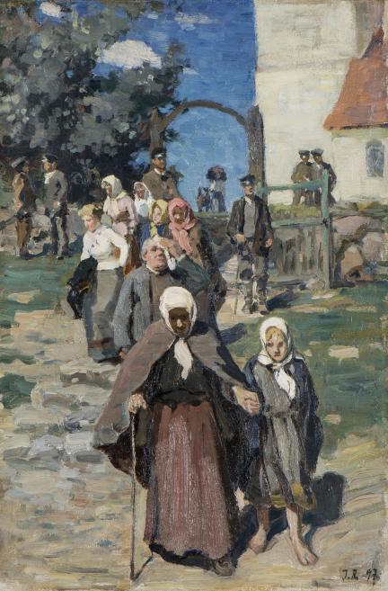 Janis Rozentāls (1866&ndash;1916). No kapsētas. 1897. Audekls, eļļa. LNMM kolekcija. Foto: Normunds Brasliņ&scaron;