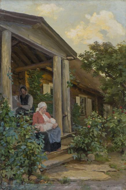 Janis Rozentāls (1866&ndash;1916). Uz lieveņa. 1896. Audekls, eļļa. LNMM kolekcija. Foto: Normunds Brasliņ&scaron;