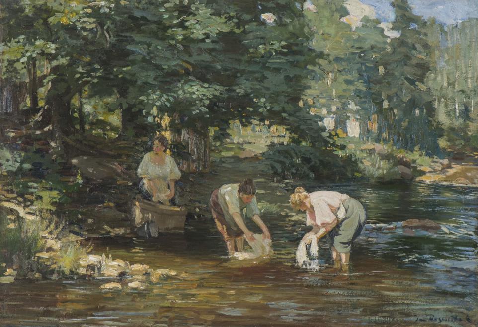 Janis Rozentāls (1866&ndash;1916). Veļas mazgātājas. 1904. Audekls, eļļa. LNMM kolekcija. Foto: Normunds Brasliņ&scaron;