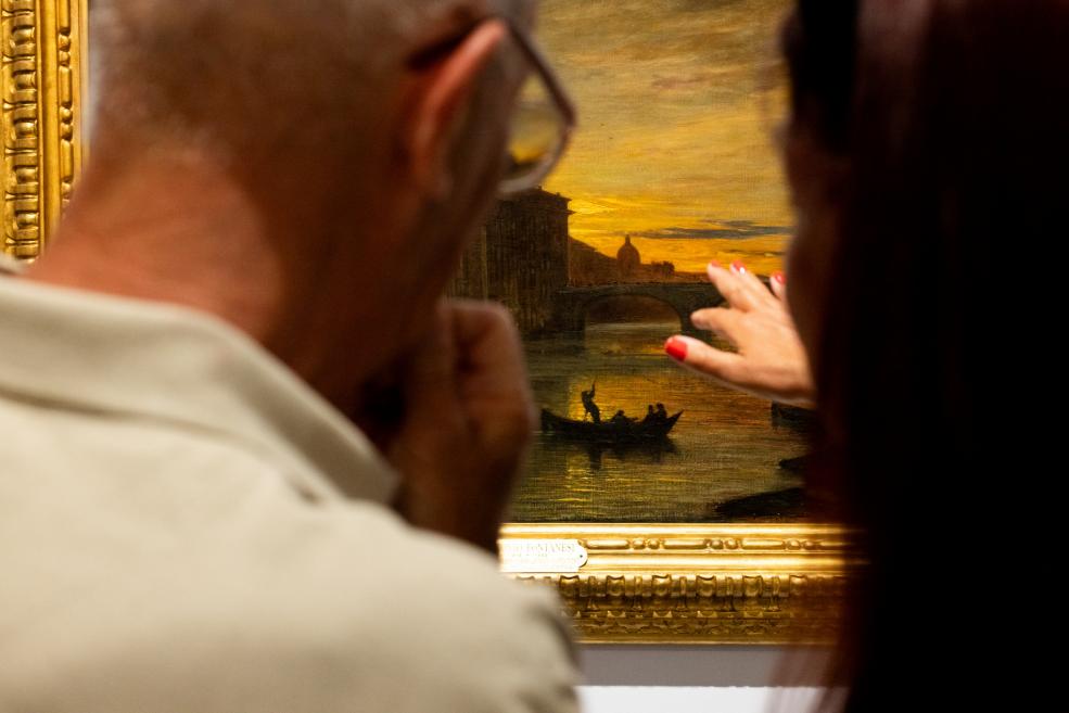 Skats no izstādes &ldquo;Itālijas gaisma: no Fatori līdz Morandi&rdquo; Latvijas Nacionālajā mākslas muzejā. 2025. Foto: Kristīne Madjare