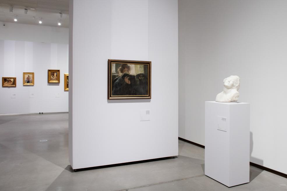 Skats no izstādes &ldquo;Itālijas gaisma: no Fatori līdz Morandi&rdquo; Latvijas Nacionālajā mākslas muzejā. 2025. Foto: Kristīne Madjare