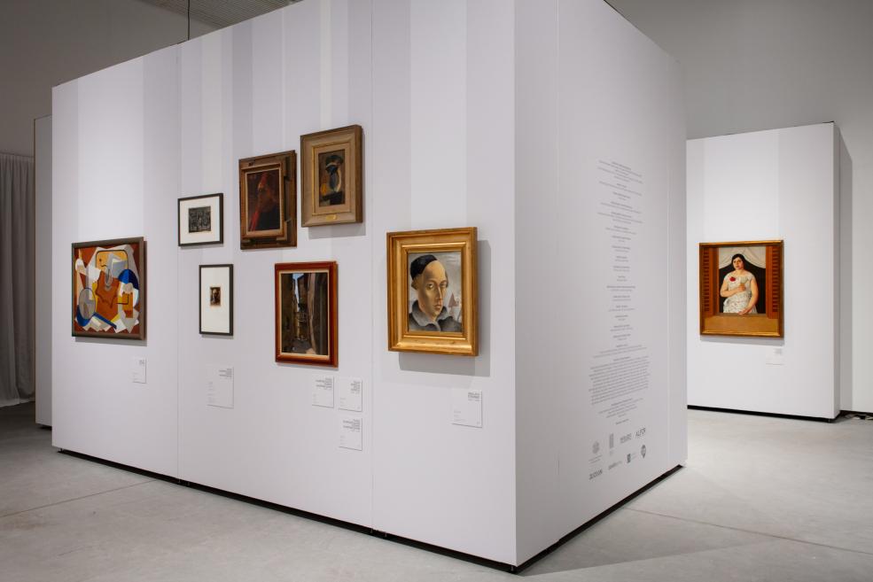 Skats no izstādes &ldquo;Itālijas gaisma: no Fatori līdz Morandi&rdquo; Latvijas Nacionālajā mākslas muzejā. 2025. Foto: Kristīne Madjare