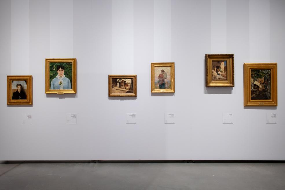 Skats no izstādes &ldquo;Itālijas gaisma: no Fatori līdz Morandi&rdquo; Latvijas Nacionālajā mākslas muzejā. 2025. Foto: Kristīne Madjare