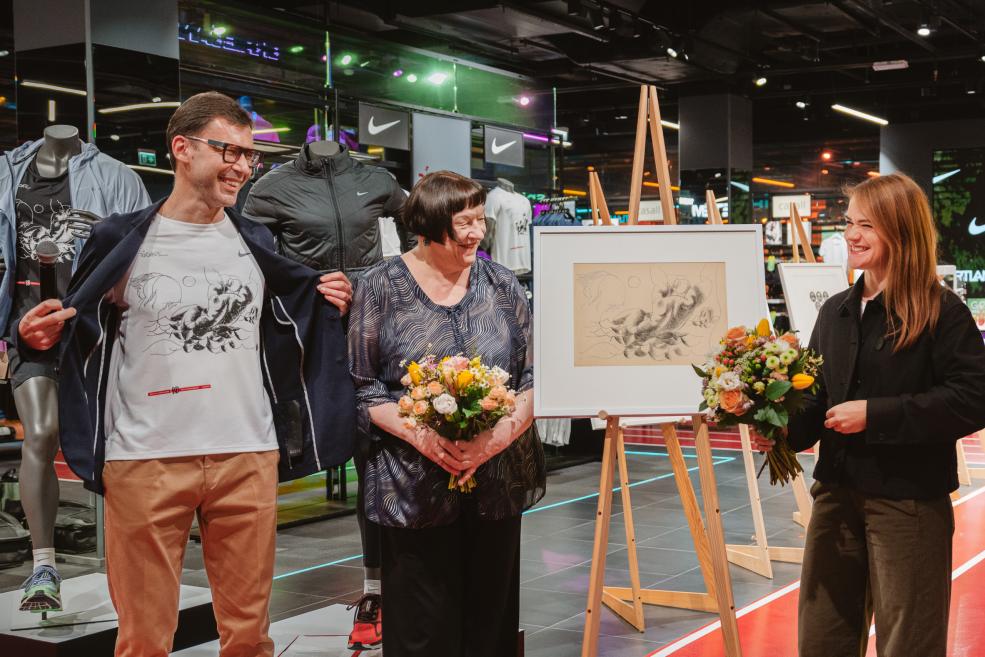 Oficiālā Rimi Rīgas maratona skrie&scaron;anas krekla atklā&scaron;ana. Foto: Guntis Bērziņ&scaron;