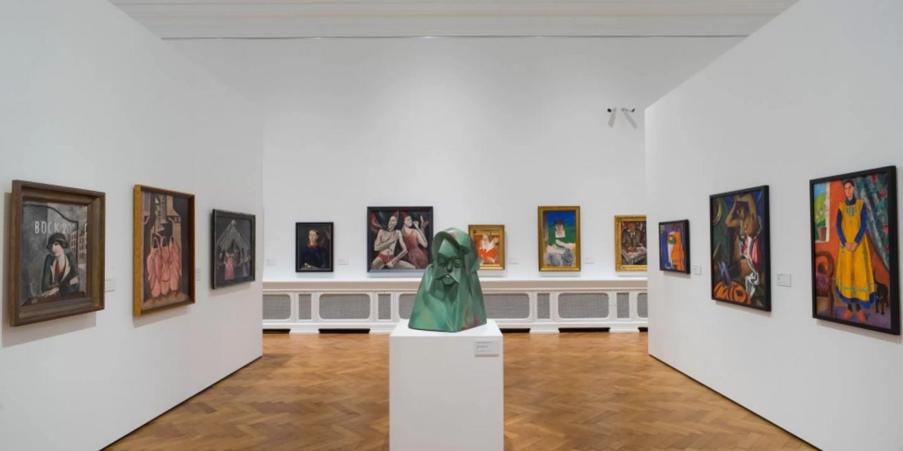 Gallery of the Latvian National Museum of Art featuring Latvian art classics from the first half of the 20th century.