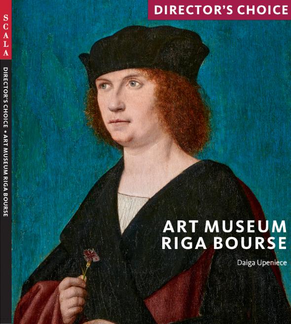 Grāmatas &ldquo;Direktora izvēle: Mākslas muzejs RĪGAS BIRŽA&rdquo; (&ldquo;Director&rsquo;s Choice: Art Museum RIGA BOURSE&rdquo;) vāks. Izdevniecība &ldquo;Scala Arts &amp; Heritage Publishers Ltd&rdquo;, Londona, Lielbritānija, 2023. Publicitātes foto