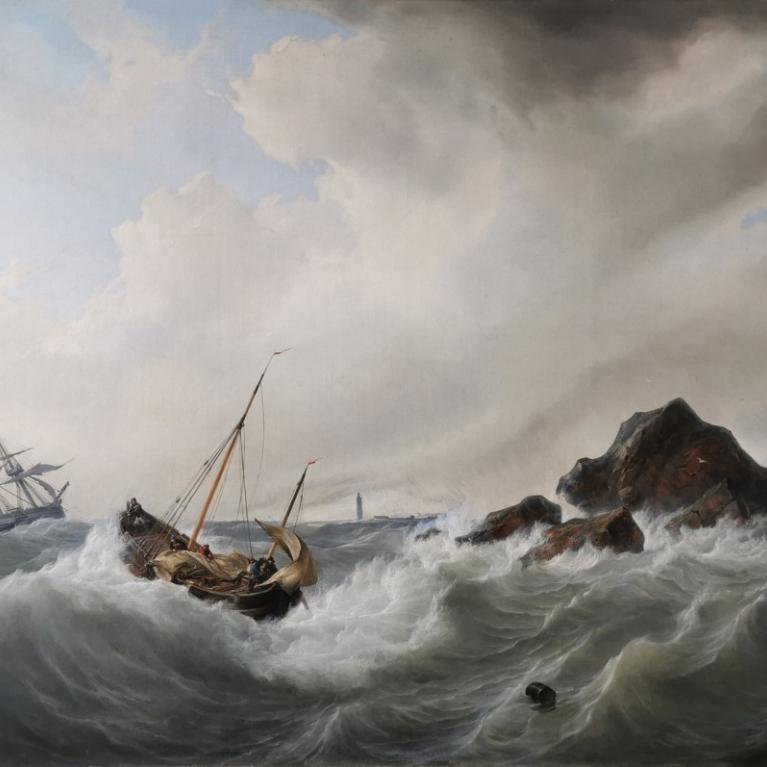 Carl Friedrich Schulz (1796─1866). Stormy Sea. 1833. Oil on canvas. Collection of the Latvian National Museum of Art