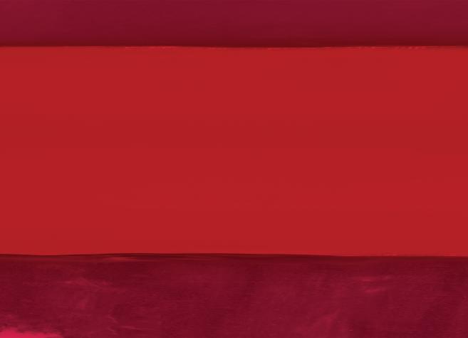 Abstract artwork in shades of red with horizontal and vertical color fields.