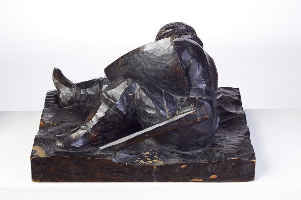 Ēriks Rubenis. The Wounded Ancient Warrior. Ca. 1939. Wood. LNMA collection