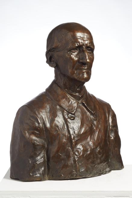 Gustavs &Scaron;ķilters.&nbsp;Rakstnieka Reiņa Kaudzītes biste.&nbsp;1902 / atliets bronzā 1955.&nbsp;Bronza, lējums.&nbsp;LNMM kolekcija