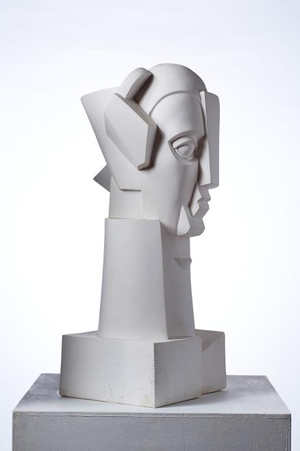 Kārlis Zāle. Portrait Head. 1922, cast in plaster 1993. LNMA collection