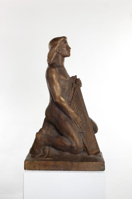 Kārlis Zemdega.&nbsp;Koklētājs.&nbsp;1930 / atliets bronzā 1983.&nbsp;Bronza, lējums.&nbsp;LNMM kolekcija