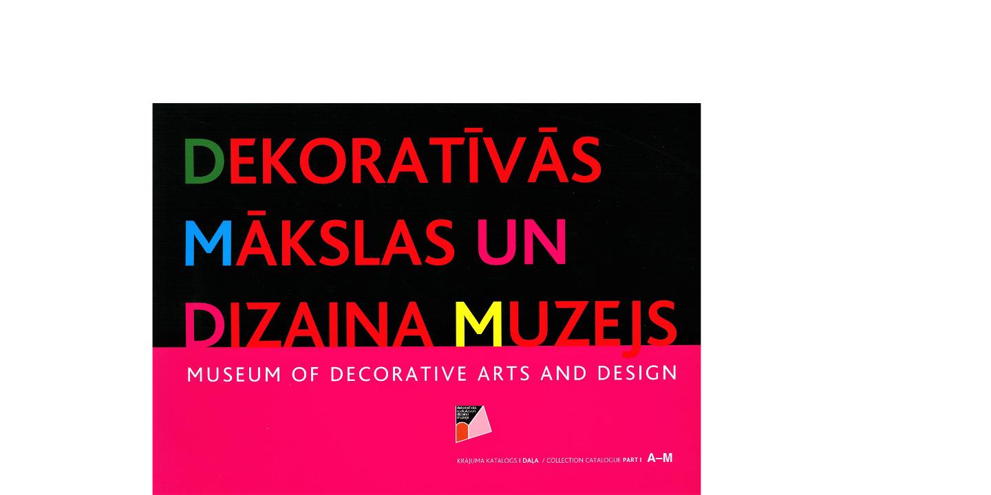 Museum of Decorative Arts and Design Collection catalogue. In two volumes