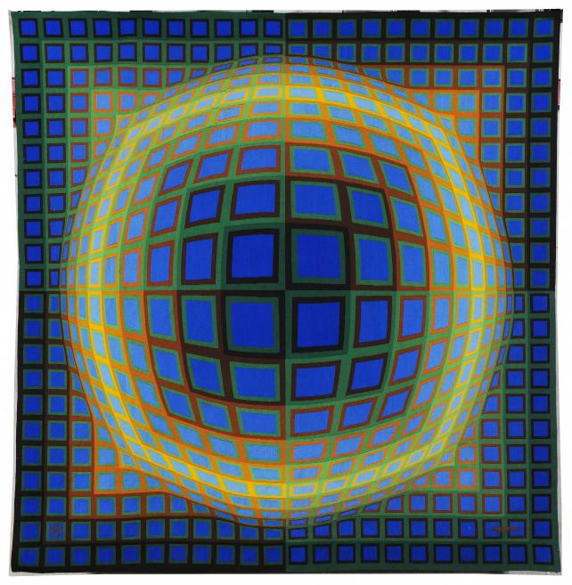 Victor Vasarely (1906&ndash;1997). Domb A. Tapestry. 1979. Wool. Mobilier national collection. Photo: Isabelle Bideau