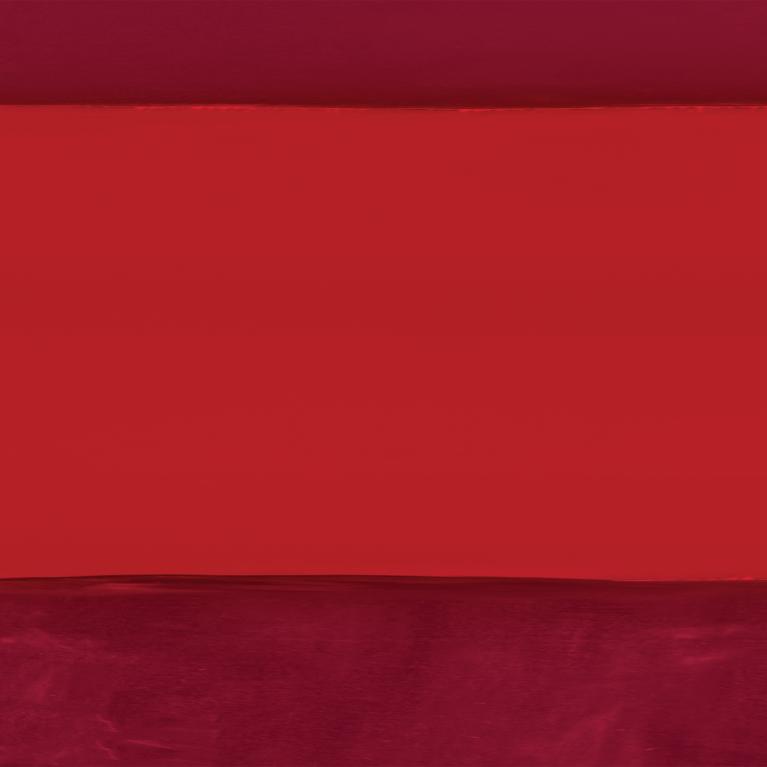 Abstract artwork in shades of red with horizontal and vertical color fields.