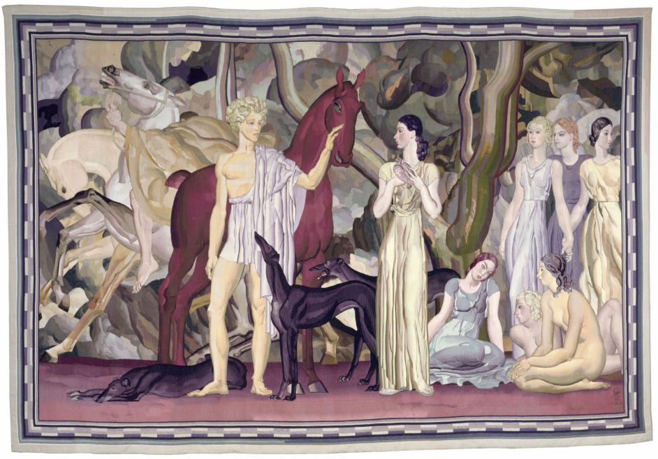 Louis Billotey (1883&ndash;1940). The Departure of the Riders. Tapestry. 1937. Wool, silk, 7 warp threads per cm. Mobilier national collection. Photo: Isabelle Bideau.