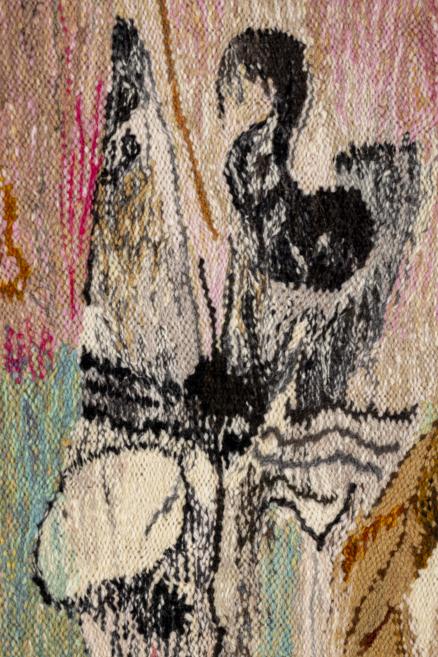 Iveta Vecenāne. Marka Rotko motīvs II. Fragments. 2024. No kolekcijas &ldquo;Rotko&rdquo; (2024&ndash;2026). Vilna, kokvilna. Foto: Didzis Grodzs