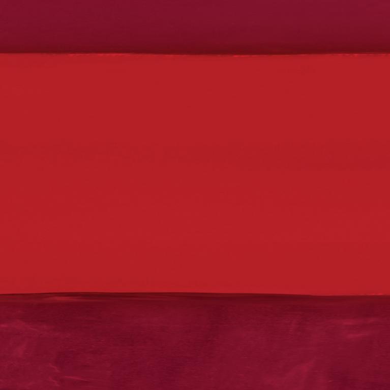 Abstract artwork in shades of red with horizontal and vertical color fields.
