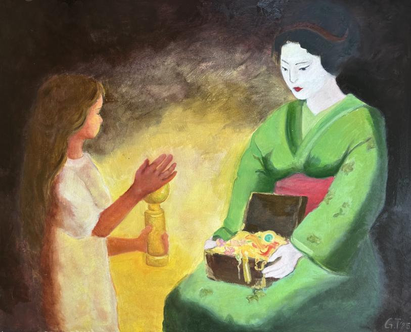 Grieta Terzena. Idol. 2025. Cardboard, oil. Courtesy of the artist. Photo: Grieta Terzena