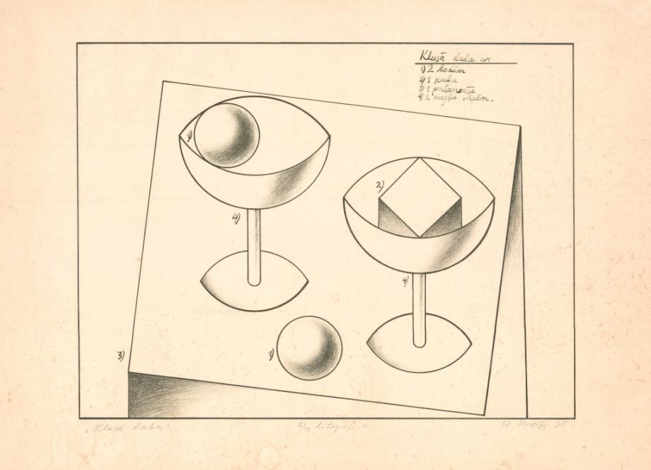 Rūsiņ&scaron; Rozīte. Klusā daba. 1975. Papīrs, litogrāfija. Privātkolekcija. Skenējums