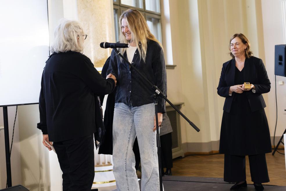 Vijas Celmiņas fonda stipendijas pasnieg&scaron;ana LNMM 20.10.2025. Foto: Kristīne Madjare