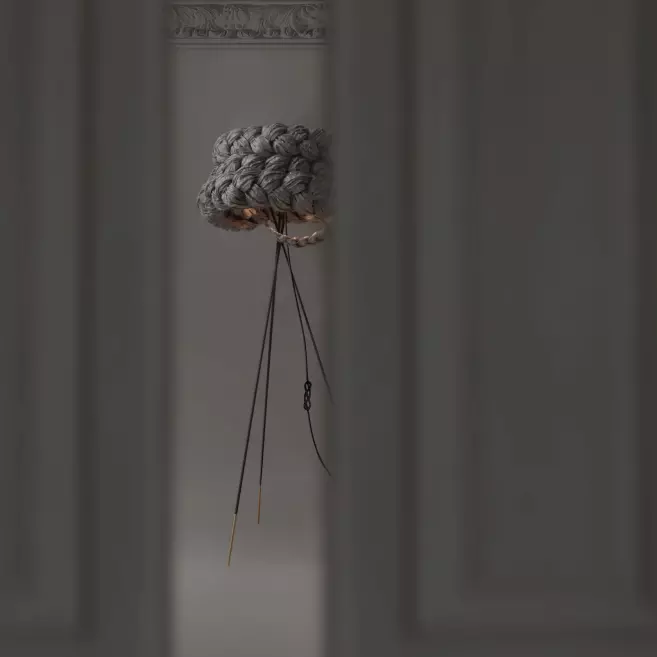 Floor lamp as a braid.