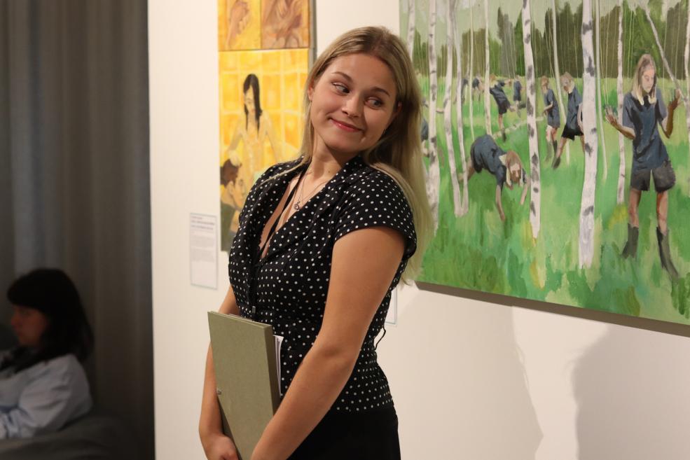 Mākslas muzeju Jaunie&scaron;u kluba 6. sezonas izstādes &ldquo;Laivu brauciens. Divreiz vienā upē neiekāpsi&rdquo; atklā&scaron;ana. 2024. Foto: Līna Jakubāne