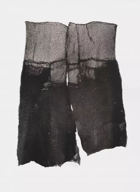 Jonatans E. Jurkovskis (Jonatan E. Jurkowski, Polija). Mandorla uz debesīm. 2022. Papīrs, sizals, džuta; adī&scaron;ana, autortehnika. Autora īpa&scaron;ums. Publicitātes foto