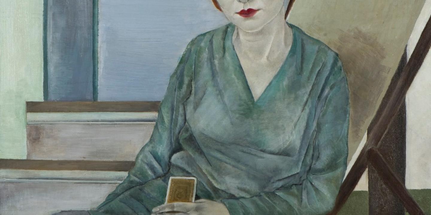 Aleksandra Beļcova. Sieviete ar kārtīm. 1925.&ndash;1927. Audekls, eļļa. LNMM kolekcija