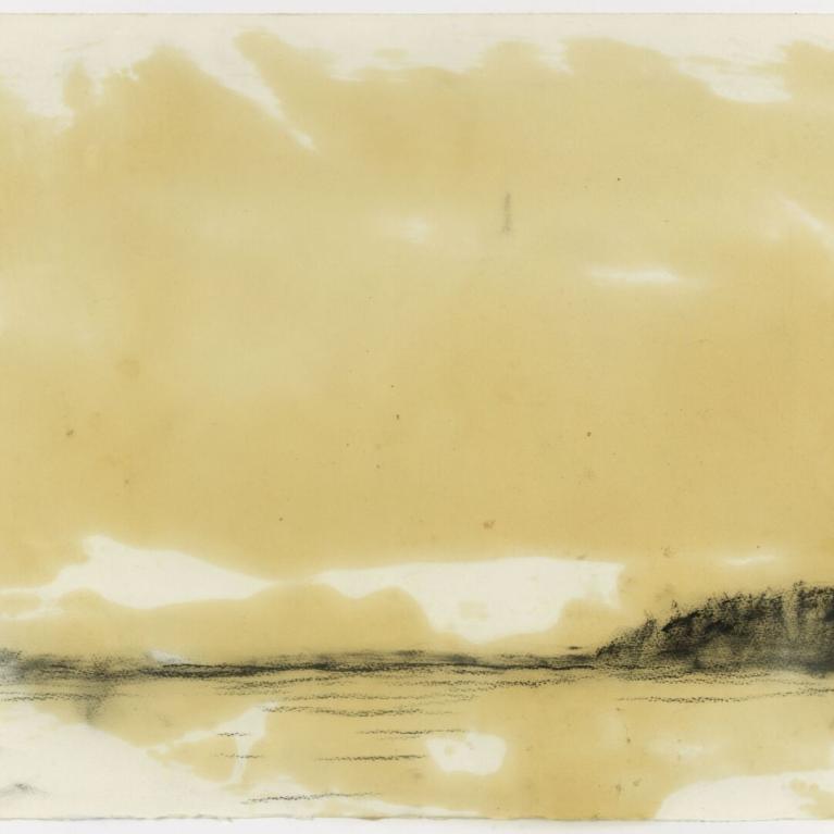 Erik Dietman. Krakon. Undated. Charcoal and oil on paper. Donation of the Collection of Florence and Daniel Guerlain, 2012. Collection of Centre Pompidou, Paris. &copy; Adagp, Paris, 2026. Photo &copy; Centre Pompidou, MNAM-CCI/Andr&eacute; Morin/Dist. GrandPalaisRmn