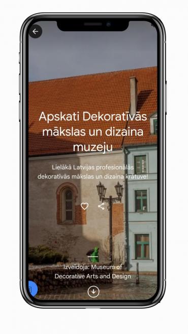 Ekrān&scaron;āviņ&scaron; no Dekoratīvās mākslas un dizaina muzeja profila &ldquo;Google Arts &amp; Culture&rdquo; dažādās ierīcēs. 2024. Publicitātes foto