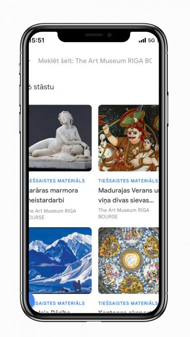 Screenshot from the Google Arts &amp; Culture profile of the Art Museum RIGA BOURSE. 2024. Publicity photo