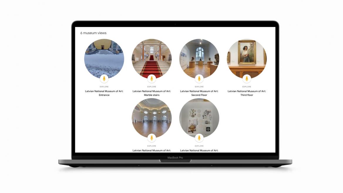 Ekrān&scaron;āviņ&scaron; no Latvijas Nacionālā mākslas muzeja profila &ldquo;Google Arts &amp; Culture&rdquo; dažādās ierīcēs. 2024. Publicitātes foto