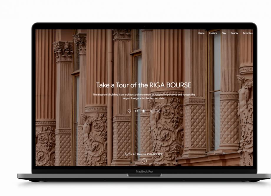Screenshot from the Google Arts &amp; Culture profile of the Art Museum RIGA BOURSE. 2024. Publicity photo